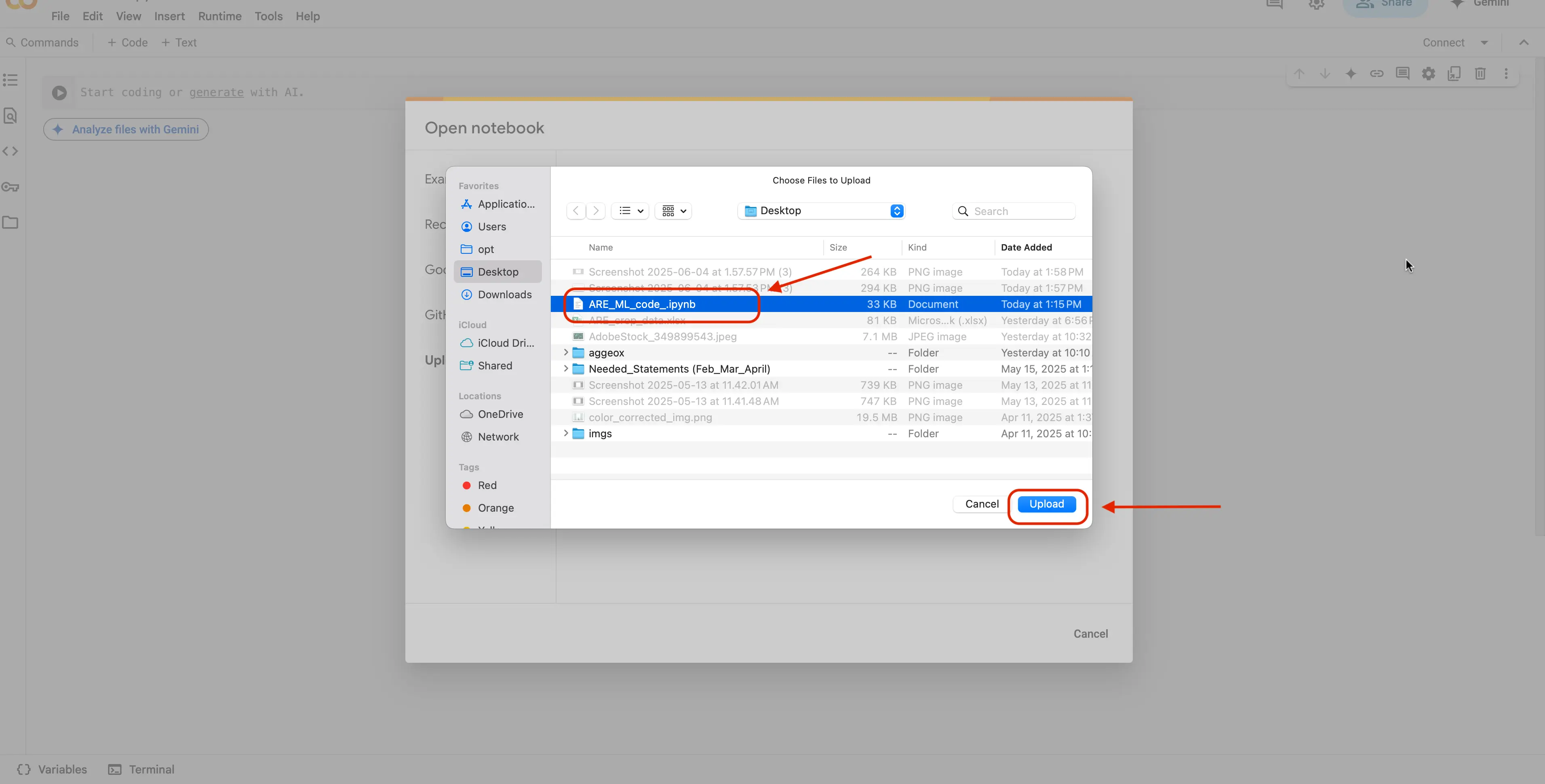 Finding the files button