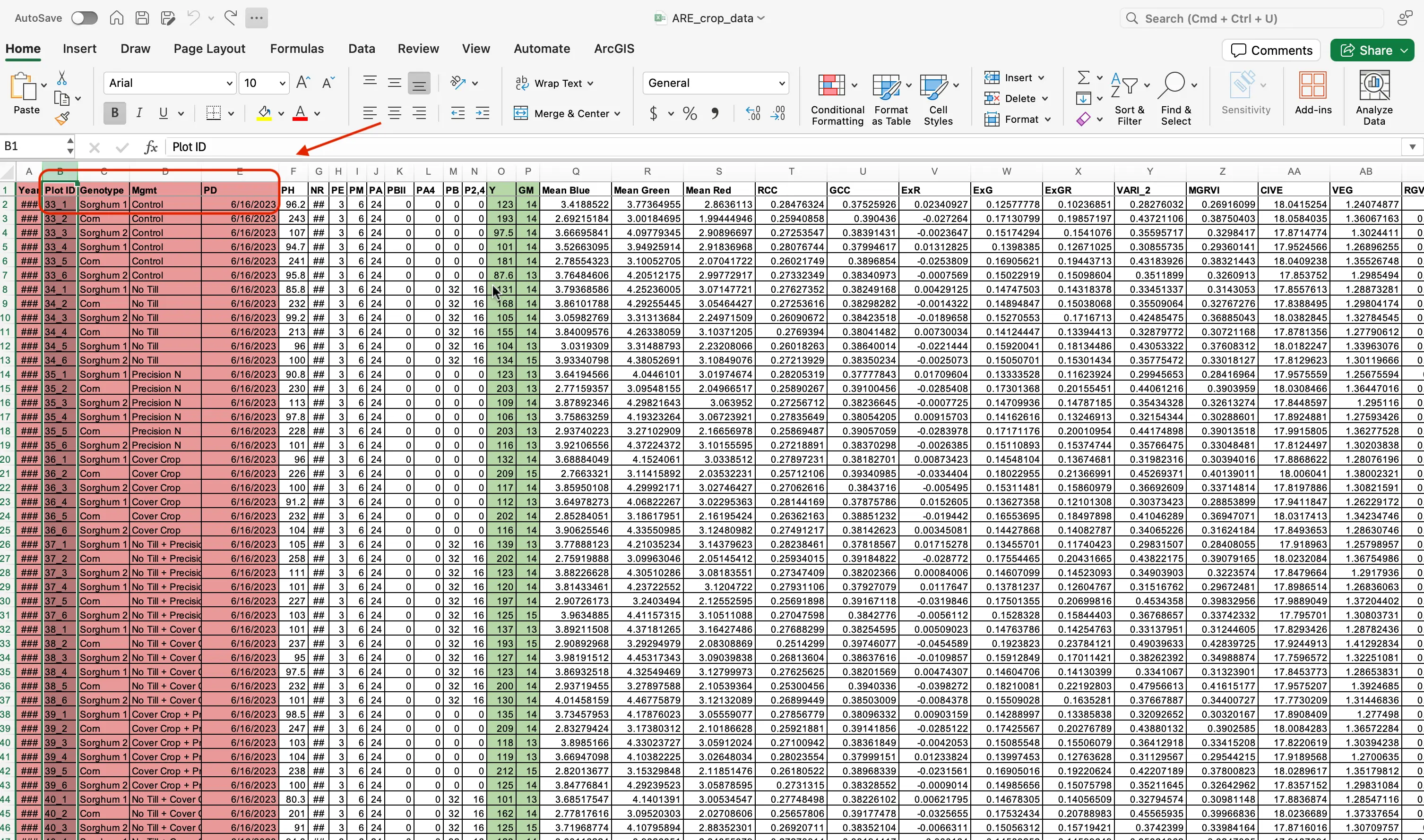 Discarding not needed columns 