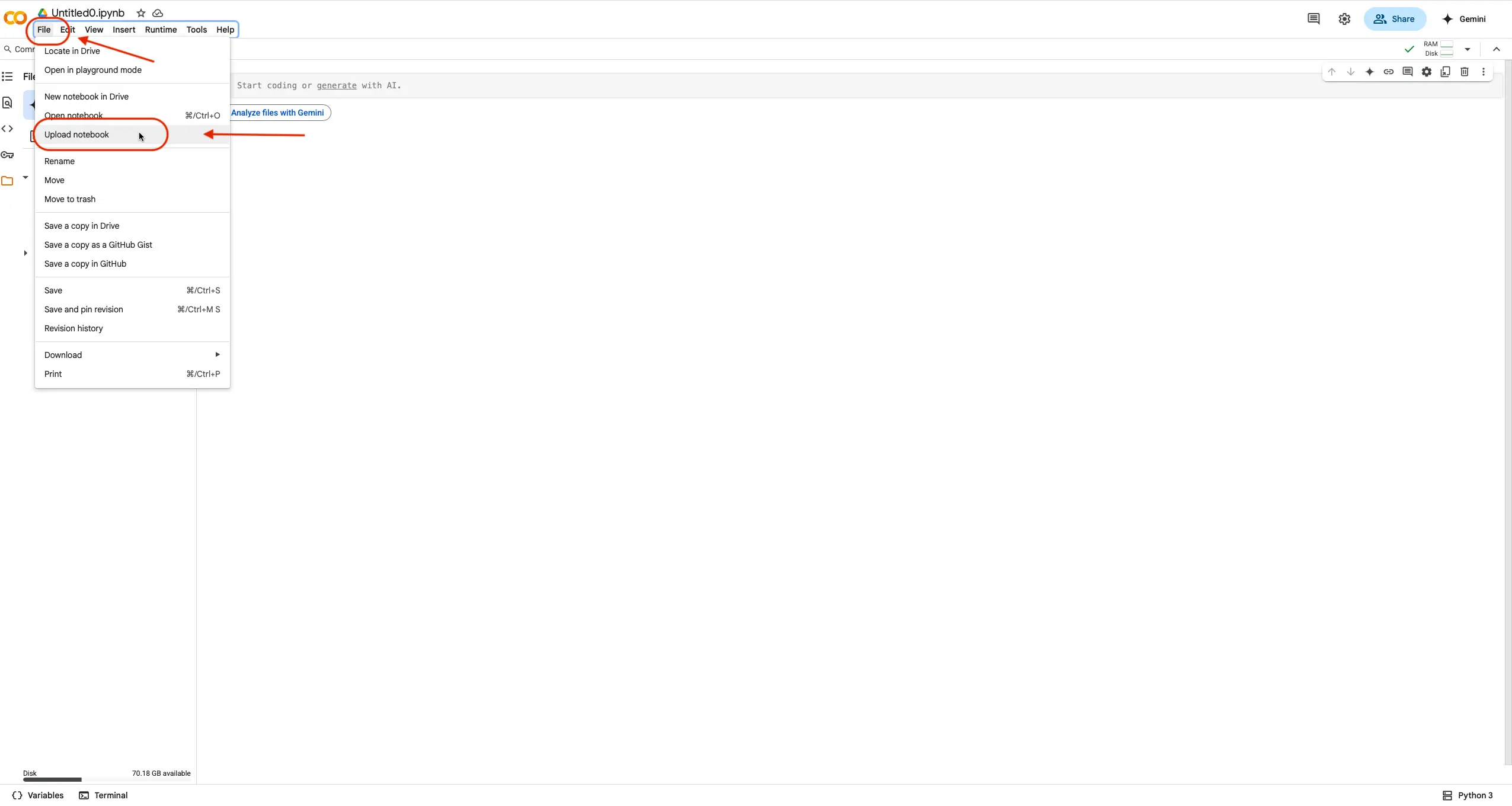 Finding the File and Upload buttons